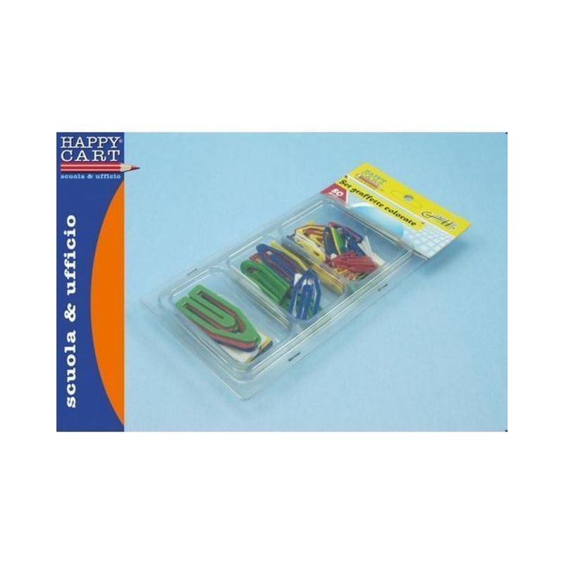 SET 80 GRAFFETTE PALST. COLORATE EAN 8032732063796 INGROSSO PUNTINE E FERMAGLI