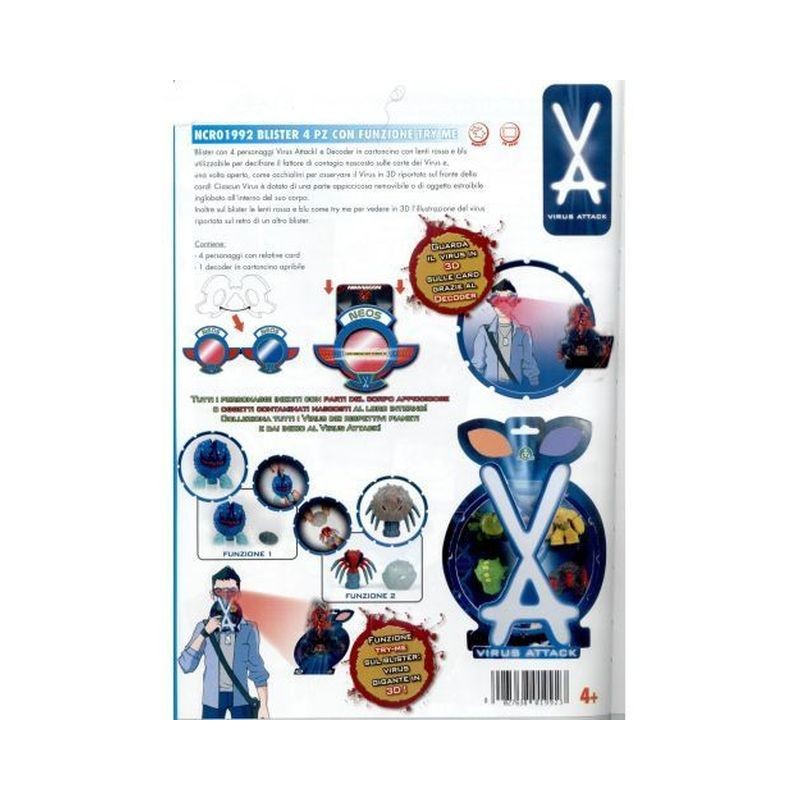 VIRUS ATTACK BL.4 PERS.C/DECODER CARD EAN 8027638019923 INGROSSO GIOCATTOLI VIRUS ATTACK BL.4 PERS.C/DECODER CARD EAN 8027638019923 INGROSSO GIOCATTOLI