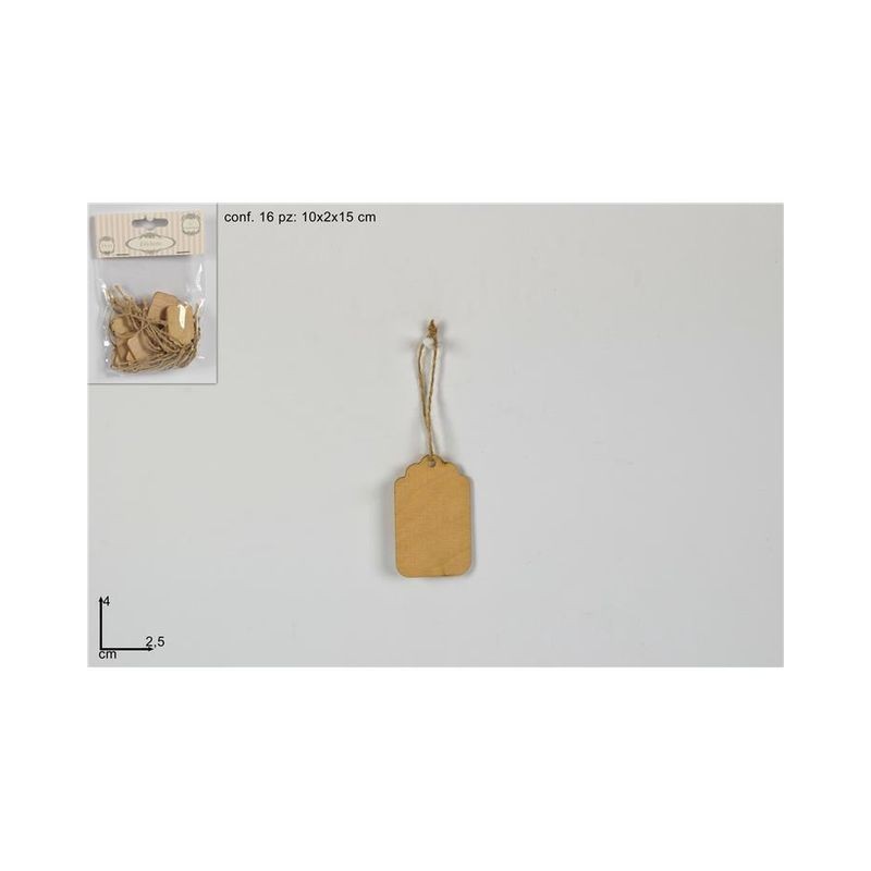 ETICHETTE LEGNO 4X2.5 16PZ EAN 8034048503836 INGROSSO ETICHETTE LABEL POSTIT