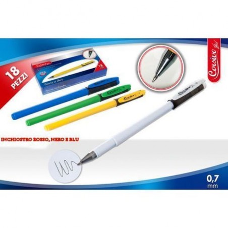 SET 18 PENNE A SFERA 0,7mm 4 COL. EAN 8032732108466 INGROSSO GIOCATTOLI