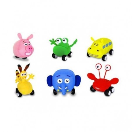INGROSSO GIOCATTOLI JJ PELUCHES CON RUOTE 20CM 6ASSORTIMENTI MESI 10+ 8410779283825 INGROSSO OFFERTA GIOCATTOLI