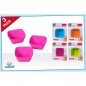 SET 3 PIROTTINI SILIC. QUADRATI ASS. EAN 8032732101559 INGROSSO ACCESSORI PER DOLCI