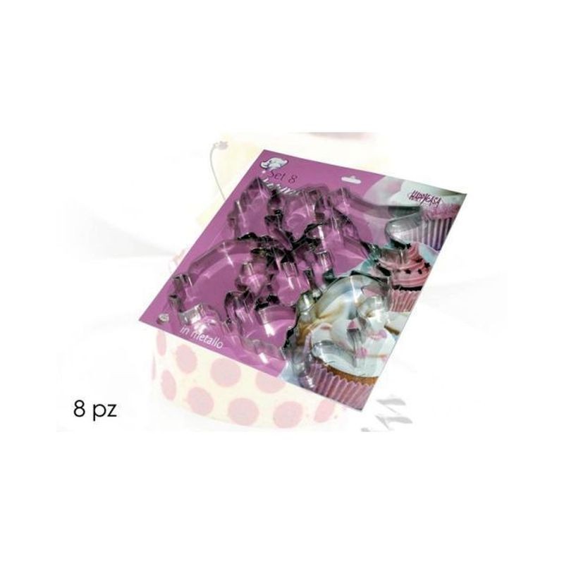 SET 8 FORMINE PER DOLCI EAN 8015361852566 INGROSSO FORMINE E STAMPINI PER DOLCI