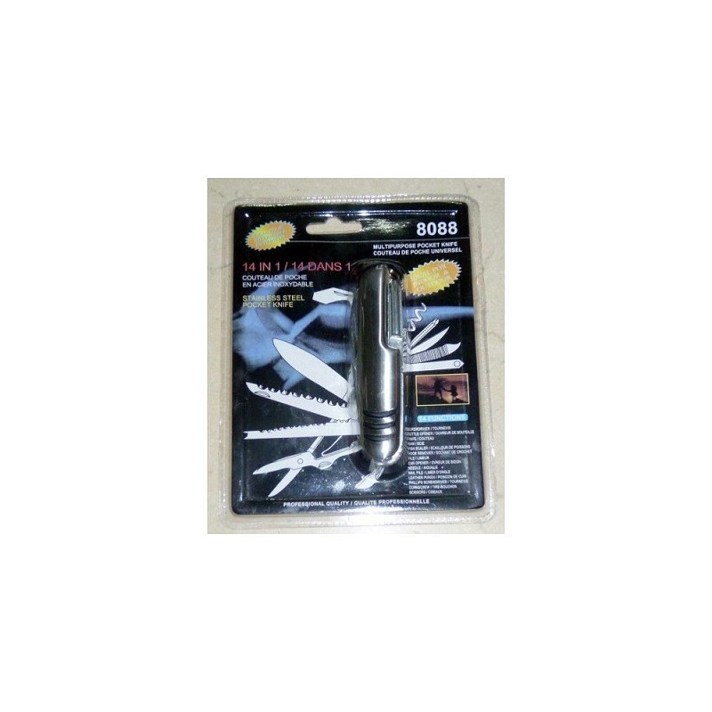 COLTELLO 14 FUNZIONI IN ACCIAIO EAN 8010362395296 INGROSSO ATTREZZI LAVORO E ACCESSORI