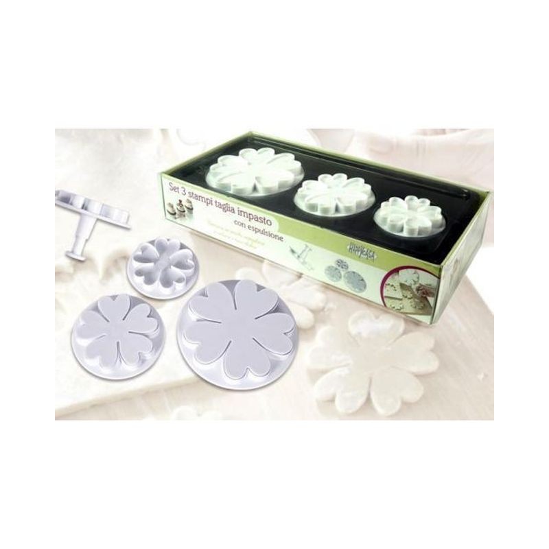 STAMPI FIORE PZ.3 EAN 8015361638566 INGROSSO FORMINE E STAMPINI PER DOLCI