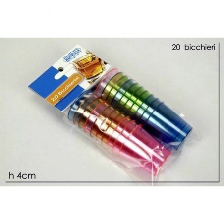 BICCHIERI SHOT PZ.20 ASS. EAN 8015361618261 INGROSSO BICCHIERI PER CASA