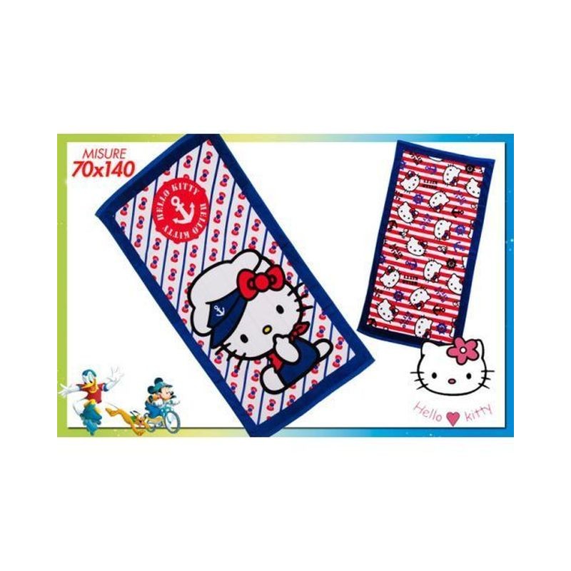 TELO MARE CM.70X140 HELLO KITTY ASS. EAN 5204679680425 INGROSSO TELI MARE E STUOIE
