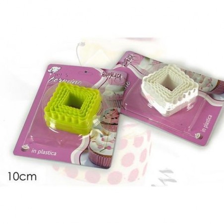 INGROSSO CAKE DESIGN SET 5 FORMINE QUADRATE 3ASS 8015361738938 INGROSSO ACCESSORI CAKE DESIGN FORMINE E STAMPINI PER DOLCI