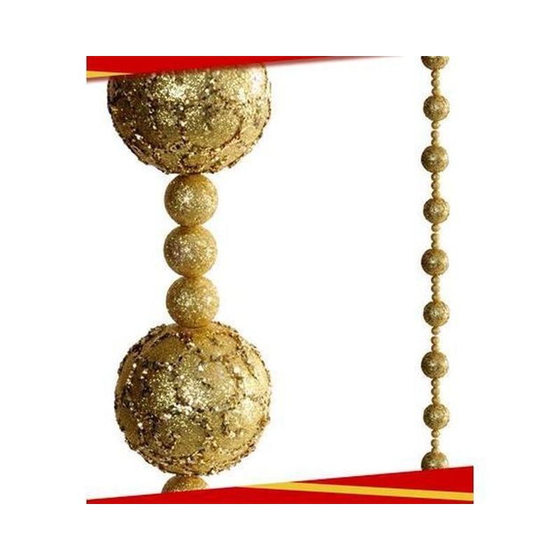 COLLANA DECORATIVA 180CM ORO EAN 8032732154616 INGROSSO NASTRI NATALIZI PER ADDOBBO
