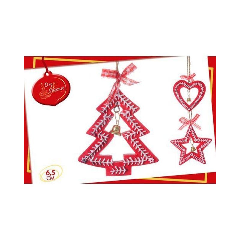 PENDAGLIO C/CAMPANELLA 3ASS EAN 8032732195886 INGROSSO PALLINE DI NATALE E PUNTALI