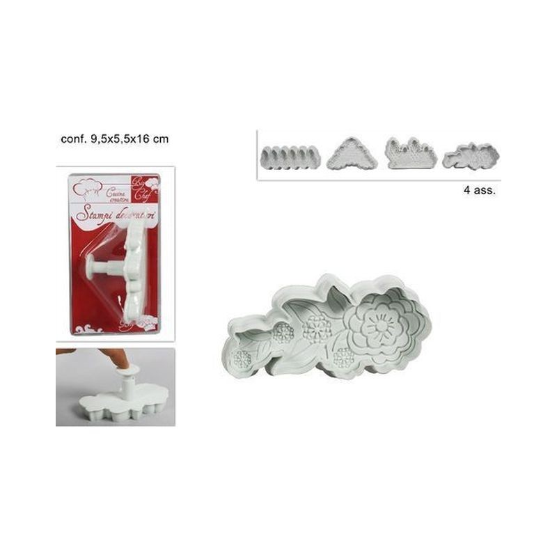 STAMPO BIG 1PZ 4ASS BIANCO GS34006W EAN 8034048188422 INGROSSO FORMINE E STAMPINI PER DOLCI