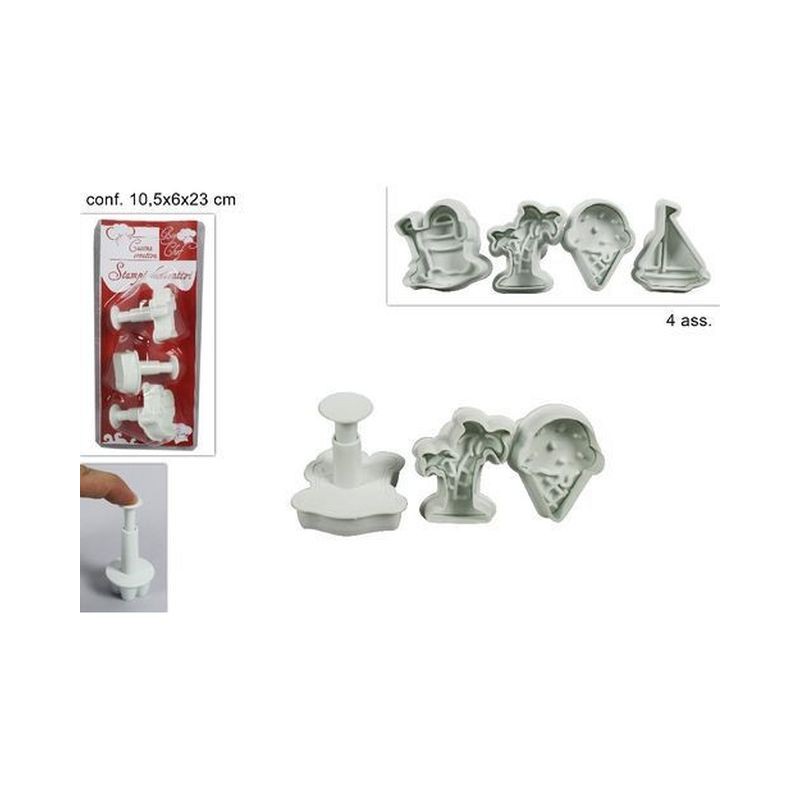 STAMPINI 3PZ 4ASS BIANCHI GS34007W EAN 8034048188446 INGROSSO FORMINE E STAMPINI PER DOLCI