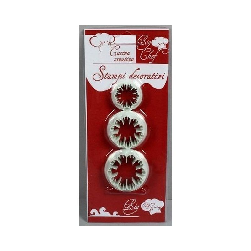 FORMINE DOLCI FIORE 3PZ BIANCO EAN 8034048188972 INGROSSO FORMINE E STAMPINI PER DOLCI