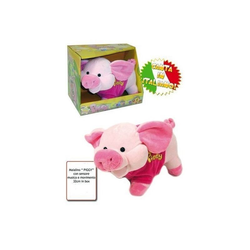 MAIALINO PIGGY L.32 C/SENSORE EAN 8009549249743 INGROSSO PELUCHE MORBIDOSI