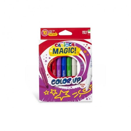 INGROSSO CARTOLERIA CARIOCA MAGICI COLOR UP 10PZ FELT PENS 8003511431815 INGROSSO PENNARELLI MATITE COLORATE TEMPERE