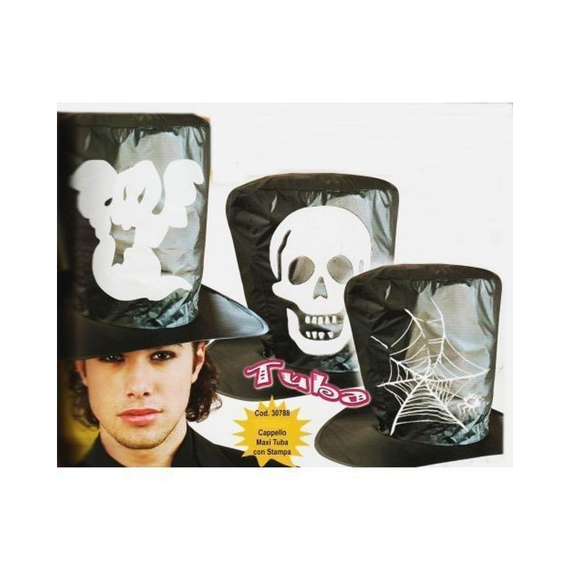 CAPPELLO MAXI TUBA HALLOWEEN C/STAMPA EAN 8026196307886 INGROSSO CAPPELLI E CERCHIETTI HALLOWEEN