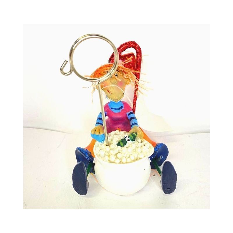 HALLOWEEN CLIP RESINA C/STREGA EAN 8010410179120 INGROSSO ACCESSORI HALLOWEEN TAVOLA