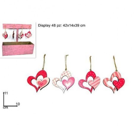 APPENDINO LEGNO CUORE 12 EAN 8033113367274 INGROSSO COMPLEMENTI ARREDO VARI