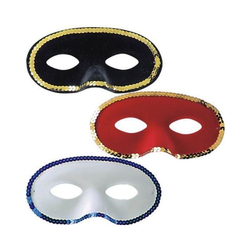 DOMINO SCAMOSCIATO C/PAILLETTES EAN 8004761012175 INGROSSO MASCHERE DI CARNEVALE