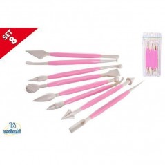 INGROSSO CAKE DESIGN SET 8 ATTREZZI DOPPIA PUNTA 2ASS 8032732220809 INGROSSO ACCESSORI CAKE DESIGN UTENSILI PER DESIGN DOLCI