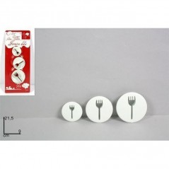 INGROSSO CAKE DESIGN FORMINE DOLCI FORCHETTE 3PZ BIANCOGS3404 4W 8034048188989 INGROSSO ACCESSORI CAKE DESIGN