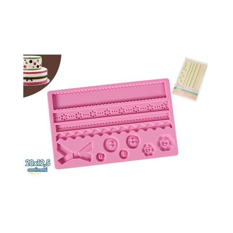 STAMPO SILICONE DECORATIVO 2ASS EAN 8032732220601 INGROSSO FORMINE E STAMPINI PER DOLCI
