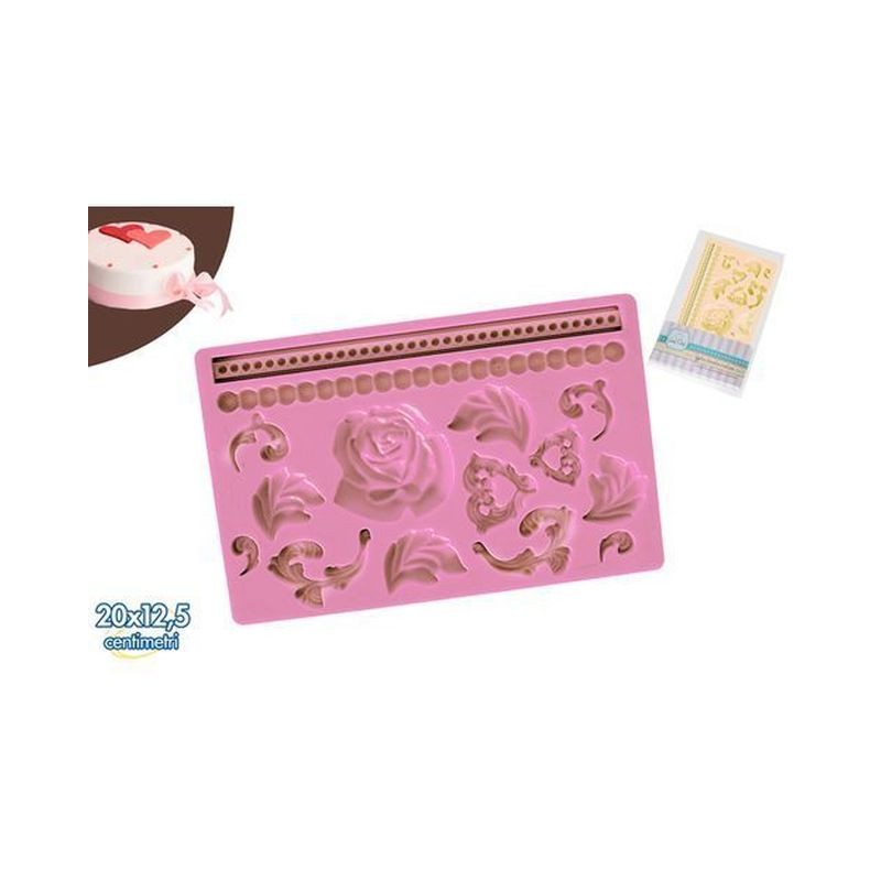 STAMPO SILICONE DECORATIVO 2ASS EAN 8032732220625 INGROSSO FORMINE E STAMPINI PER DOLCI