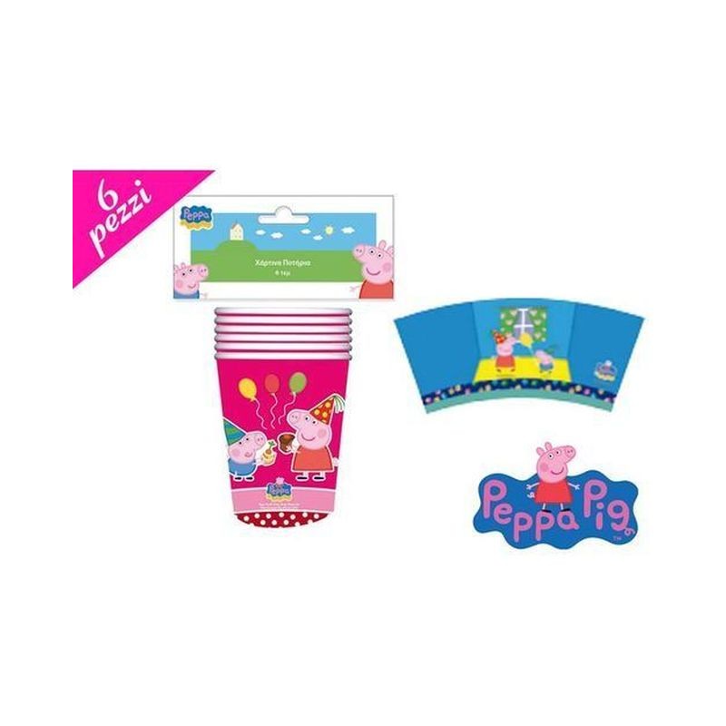 BICCHIERI PZ.6 PEPPA PIG EAN 5205698139093 INGROSSO GIOCATTOLI