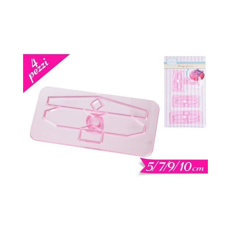SET 4 TAGLIAPASTA PER FIOCCHI EAN 8032732233182 INGROSSO UTENSILI PER DESIGN DOLCI