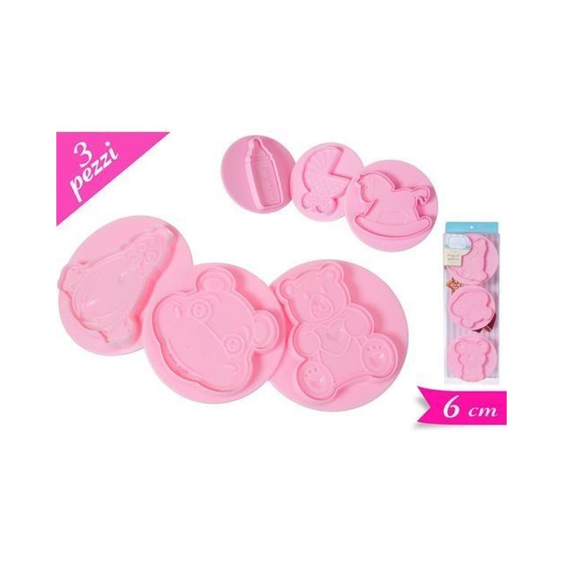 TAGLIA BISCOTTI 3PZ EAN 8032732235216 INGROSSO FORMINE E STAMPINI PER DOLCI