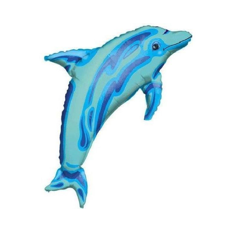 PALLONCINO DELFINO AZZURRO PLASTICA ASTA EAN 0026635060691 INGROSSO PALLONCINI COMPLEANNO