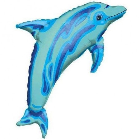 PALLONCINO DELFINO AZZURRO PLASTICA ASTA EAN 0026635060691 INGROSSO PALLONCINI COMPLEANNO