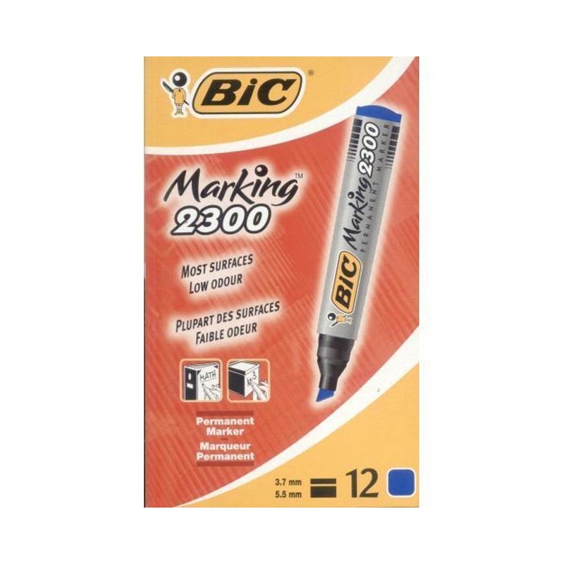 BIC MARKER 2300 PUNTA SCALPELLO BLU EAN 3086122300065 INGROSSO PENNARELLI MARKER