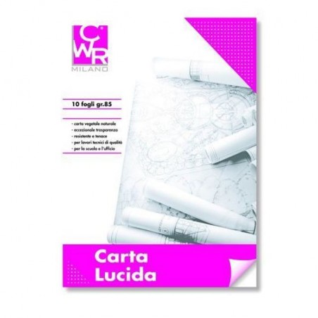 CARTA PER LUCIDI BLOCCO 10 FG CM 21X29,7 EAN 8004957000382 INGROSSO BLOCCHI DISEGNO