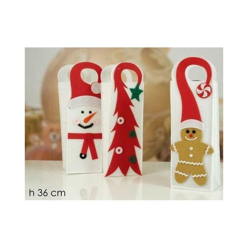 PORTABOTTIGLIA SACCHETTO 3ASS EAN 8015361841331 INGROSSO SACCHETTI E SHOPPER NATALIZI