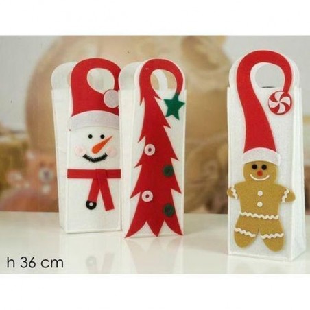 PORTABOTTIGLIA SACCHETTO 3ASS EAN 8015361841331 INGROSSO SACCHETTI E SHOPPER NATALIZI