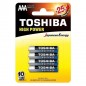 TOSHIBA PILE ALK LR03 AAA MINISTILO PZ.4 EAN 4904530592607 INGROSSO PILE STILO MINISTILO ALTRO