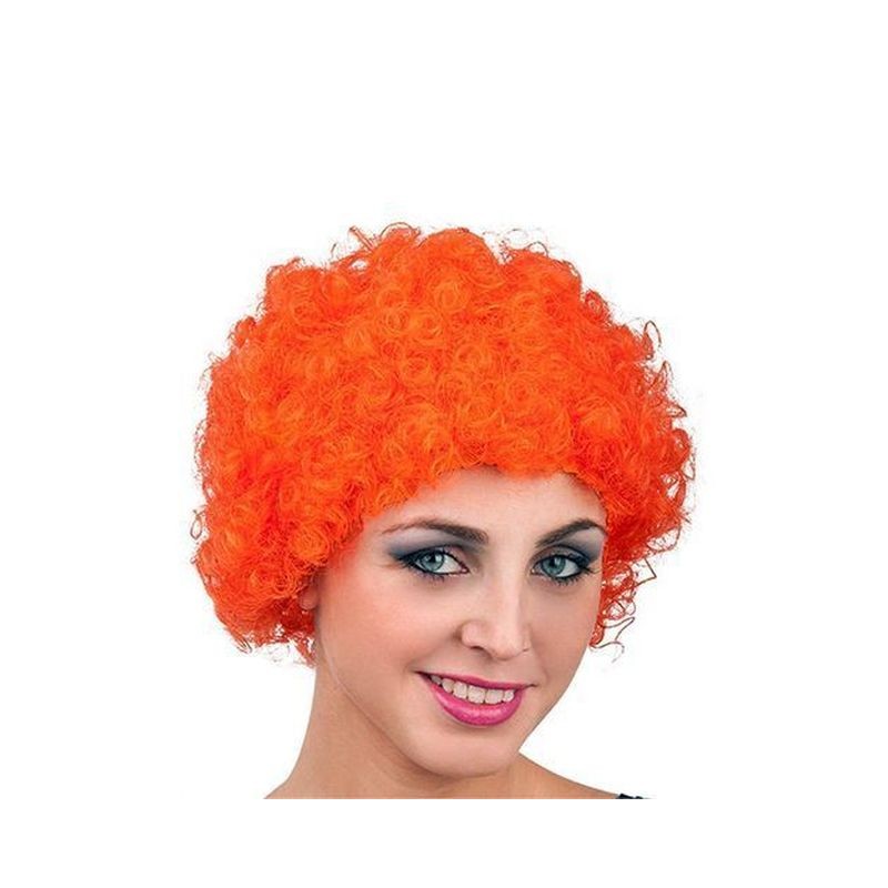 PARRUCCA RICCIOLINA ARANCIONE EAN 8004761024901 INGROSSO PARRUCCHE E BARBE DI CARNEVALE