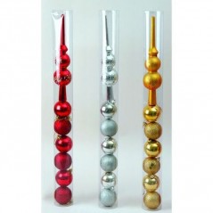 INGROSSO ARTICOLI NATALIZI PUNTALE DEC.ARG.CM.28 +6 SFERE MM.60 MET ALL./GLITTER ASS.IN SILURO 8019959635838 INGROSSO ADDOBBI AL