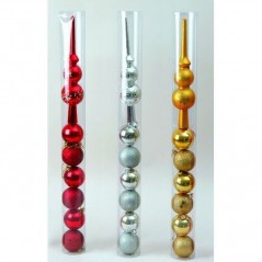 INGROSSO ARTICOLI NATALIZI PUNTALE DEC.ORO CM.28 +6 SFERE MM.60 MET ALL./GLITTER ASS.IN SILURO 8019959635845 INGROSSO ADDOBBI AL