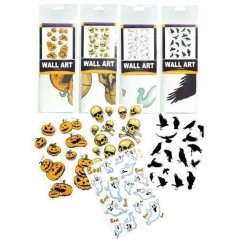 INGROSSO HALLOWEEN FOGLI ADESIVI X PARETE 25X70CM 2PZ 8026196794532 INGROSSO ARTICOLI DI HALLOWEEN DECORAZIONI HALLOWEEN