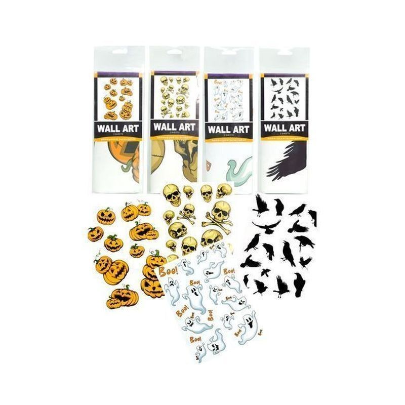 FOGLI ADESIVI X PARETE 25X70CM 2PZ EAN 8026196794532 INGROSSO DECORAZIONI HALLOWEEN