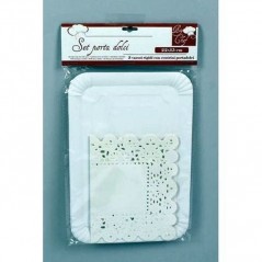 INGROSSO CAKE DESIGN VASSOIETTI DOLCI 3PZ 22X15 BIANCO 8027501050664 INGROSSO ACCESSORI CAKE DESIGN VASSOI E DISCHI