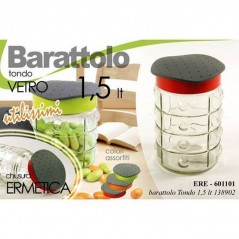 INGROSSO CASALINGHI BARATTOLO VETRO 1.5LT ASS. 8025569601101 INGROSSO ACCESSORI CUCINA BARATTOLI E ARBANELLE
