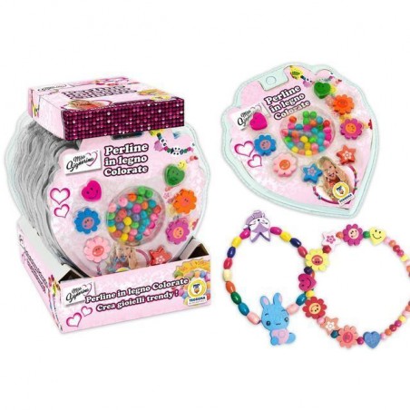INGROSSO PERLINE IN LEGNO COLORATE ASS 8017967681243 INGROSSO GIOCHI E GIOCATTOLI BRACCIALETTI COLLANE PER BAMBINE