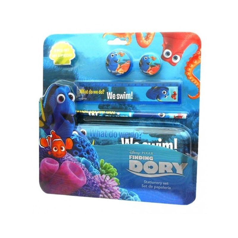 FINDING DORY BLISTER CANCELLERIA 5 PEZZI EAN 8435333852408 INGROSSO SET PENNE CON RIGHELLI