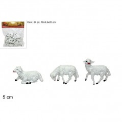 INGROSSO ARTICOLI NATALIZI PECORELLE 24PZ 5X4 8033113050480 INGROSSO PRESEPE E ACCESSORI PERSONAGGI PER IL PRESEPE E ANIMALI