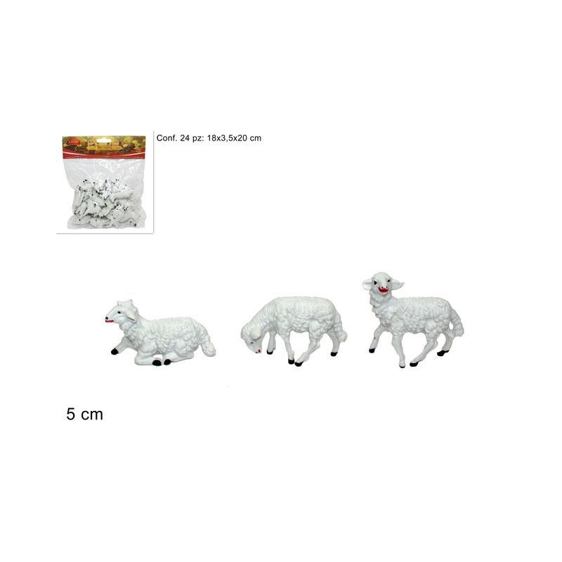PECORELLE 24PZ 5X4 EAN 8033113050480 INGROSSO PERSONAGGI PER IL PRESEPE E ANIMALI