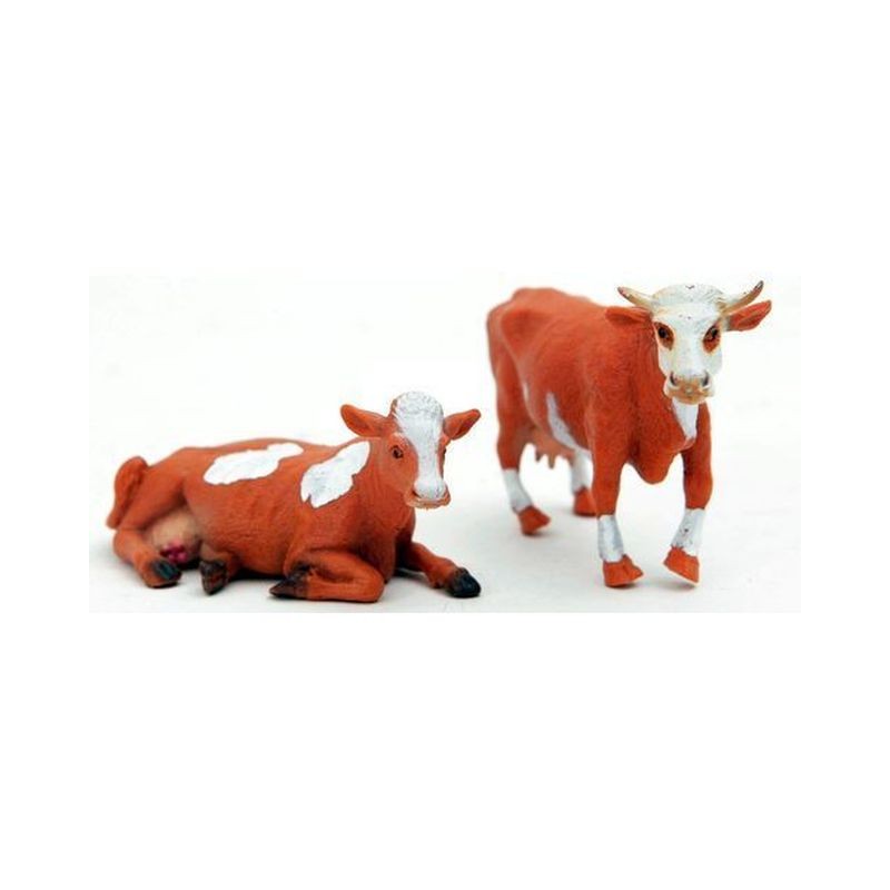 MUCCA PEZZATA MARRONE CM.12 2 MODELLI AS EAN 8019959807945 INGROSSO PERSONAGGI PER IL PRESEPE E ANIMALI