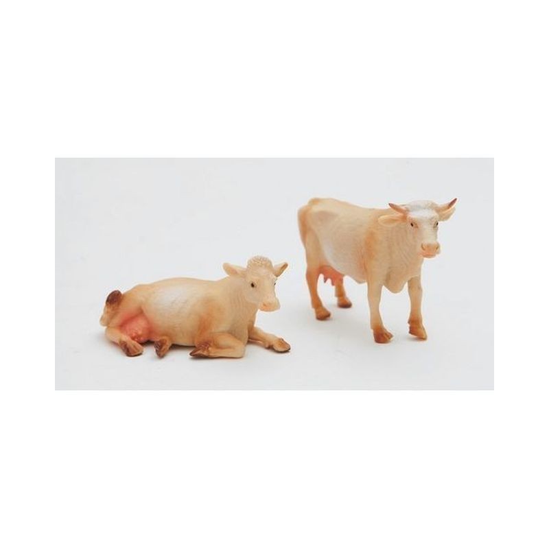 MUCCA CREMA CM.12 2 MOD. ASS. IN BLISTER EAN 8019959807969 INGROSSO PERSONAGGI PER IL PRESEPE E ANIMALI